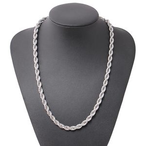 Ed Touw Ketting Klassieke Heren Sieraden 18k Wit Goud Gevuld Hip Hop Mode Ketting Sieraden 24 Inches299n