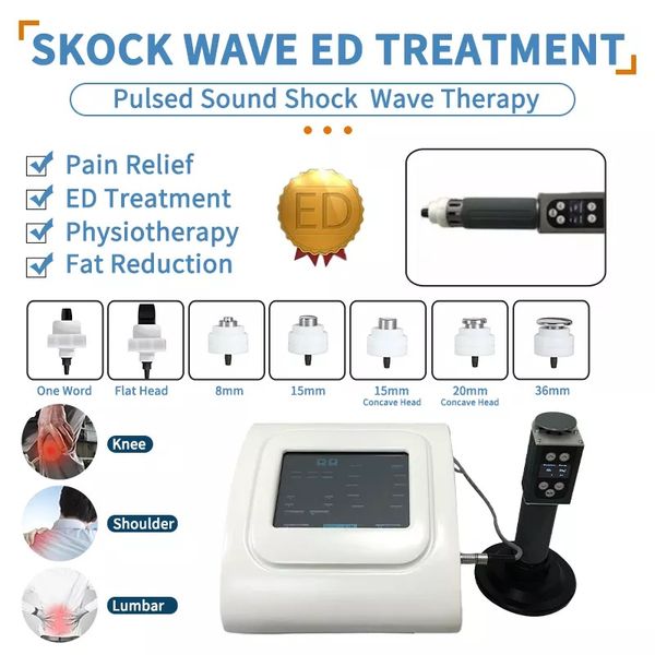 ED Shockwave Machine Gadgets Douleurs articulaires Réduction de la cellulite Enlèvement de la douleur dorsale Équipement à ondes de choc Dispositif de physiothérapie pour les blessures sportives Utilisation en clinique en vente