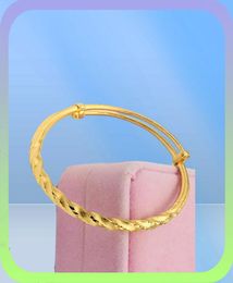 Ed Womens Bangle Solid 18K Yellow Gol Fashion Fashion Bracelet Ajustement Bracelet Dia 6cm Style classique53742539160996