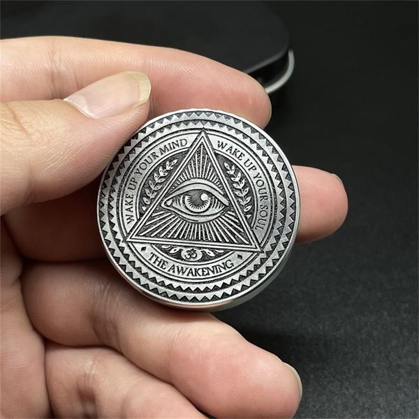 EDC Fidget Toys Eye of God Magnetic Sound Coins Anti Stress TDAH Main Spinner Autisme Adulte Anxiété et Soulagement 220505