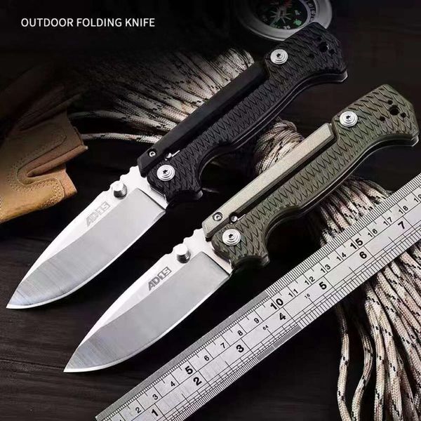 Couteau pliant EDC, couteau de poche extérieur en acier inoxydable, Haute dure du camping Camping Survival Couteau pour le jackknife d'autodéfense pour hommes