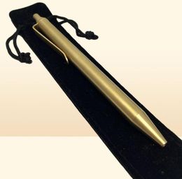 EDC Type à ressort à la main Retro Copper Brass Ball Pens Pocket Pen G2 Refill Factory Direct S TB019146458