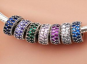 Edell Authentic 925 Sterling Silver Perles Spacers Multicolor Spacers s'adapte aux bracelets de bijoux de style européen Collier Birthdaye Gift19768388