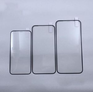 Protector de pantalla de vidrio templado con cubierta negra Edge Curve para iPhone 13 546167 Pegamento completo con paquete de papel9325405