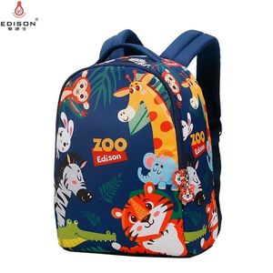 Edison 3D Animal Children Backpacks Anti-Lost Girl Boys Backpack Toddler Kids School Tassen Kindergarten Cartoon Bag LJ201225