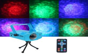 Edison2011 12W IR-afstandsbediening Kleurrijke strobe RGB LED-podiumlicht Watergolfprojectie-effectverlichting Muziekbediening Party DJ Disco Ligh3098944