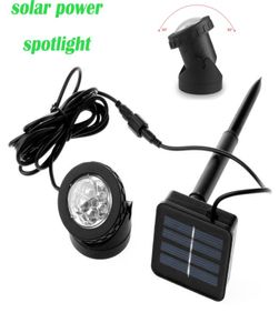 Edison2011 1set 6 LED solaire jardin Spot lumière extérieure pelouse paysage piscine étang cour alimenté projecteur IP68 étanche lampe solaire3690453