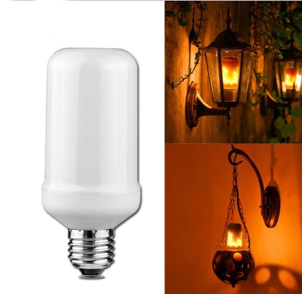 Edison2011 2018 Nuevo E27 Luz de maíz Lámpara LED Efecto de llama Bombillas de fuego 9W Emulación parpadeante Luces de llama AC85265V 3 modos 9864558