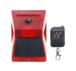 Edison2011 2020 Nieuwe Solar Alarm Verlichting 129db Geluid Beveiliging Lamp Solar Stroboscoop Met Controller Bewegingssensor9195147