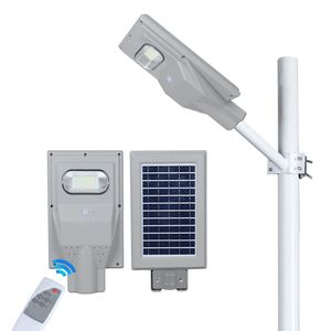 Edison2011 30W Solar Street Wall Lights with Pole Controller PIR Sensor Outdoor Security Light IP65 Waterdicht