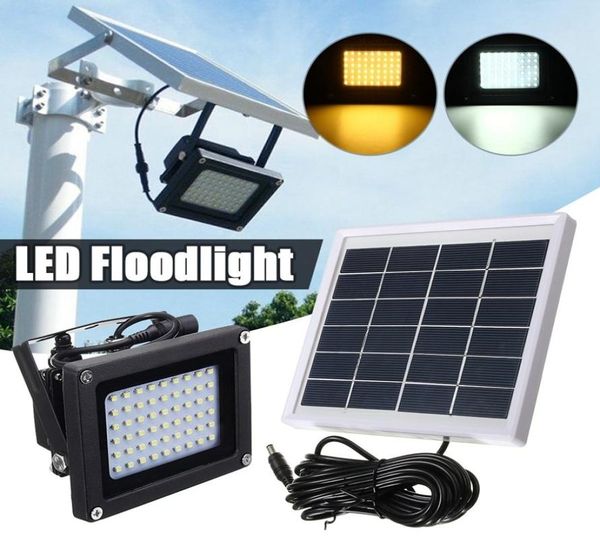 Edison2011 54 LED projecteur à énergie solaire capteur lampe lumière étanche IP65 sécurité d'urgence extérieure jardin rue projecteur8811305