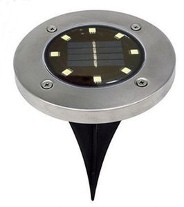 Edison2011 8 LED OUTDOOR SOLAR GARDING Ground Ground Light Paysage étanche lampes de sécurité imperméables Pathway Yard Solar Buried Floor pelouse Light2305172