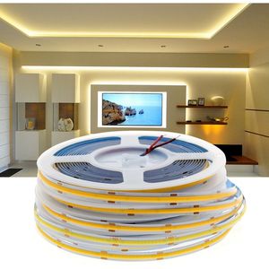 Edison2011 DC12V COB LED Strip Light 300 LEDs 10mm Haute Densité Ruban Flexible FOB Ruban Linéaire Rouge Vert Bleu 3000K 4000K 6000K