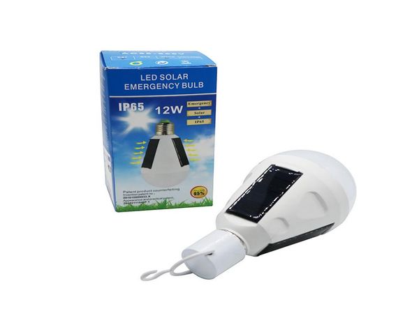 Edison2011 E27 7W 12W Lámpara de bombilla solar 85265V Luz de ahorro de energía LED LED inteligente Recargable Bulbo de emergencia solar Día de emergencia 5415150