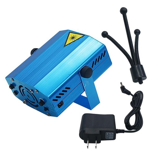 Edison2011 Holiday Blue Mini Laser Stage Lighting 150mW Mini GreenRed LED Proyector láser Party Stage Light Disco Dance Floor Lig191o