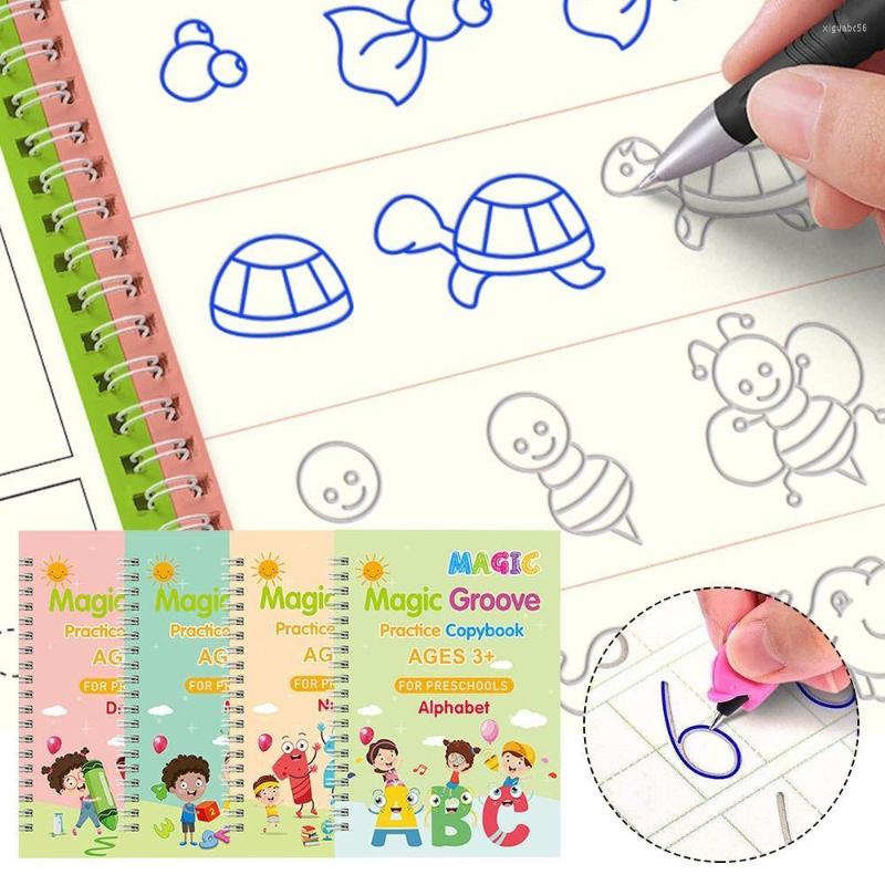 Edition Drawing Kids Writing Sticker Magic Handwriting Copybook Groove Practice Calligraphy Books