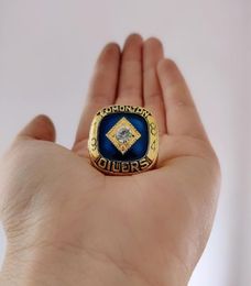 Edmonton 1984 Cup Champioship Ring Christmas Fan Men Gift Whole5875620