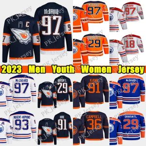 Edmonton''Olers'97 Connor McDavid Reverse Retro Hockey Jersey Leon Draisaitl 99 Wayne Gretzky Jack Campbell Evander Kane Ryan Nugent-