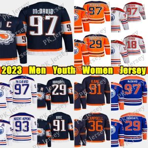 Edmonton''Ailers ' #97 Connor McDavid Reverse Retro Hockey Jersey #29 Leon Draisaitl 99 Wayne Gretzky Jack Campbell Evander Nugent-Hopkins ZA