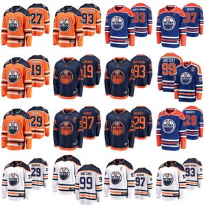 Edmonton Oilers Jerseys Heren 19 Mikko Koskinen Jersey 29 Leon Draisaitl 97 Connor McDavid IJshockey Jerseys Dames Gestikt Jeugd