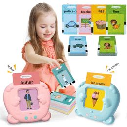 Educatief kind leren Engels speelgoed Pratend woord Flash Card Machine Kleuterschool Engels Elektronisch boek Peuter Leesgadget 240307