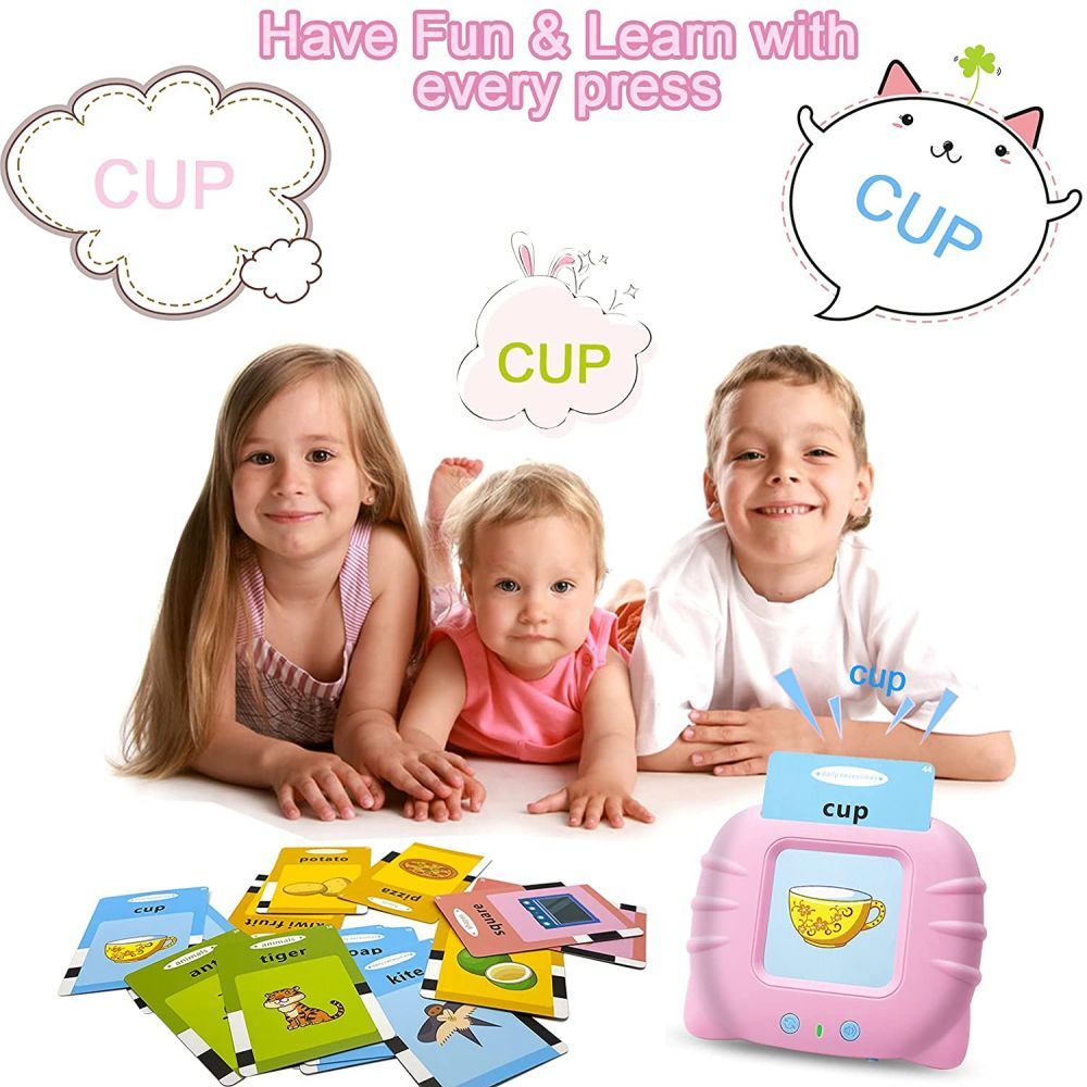 Apprendimento educativo Talking Flash Cards Kindergarten Kids Lingua inglese Audiolibro elettronico Impara parole inglesi Giocattoli