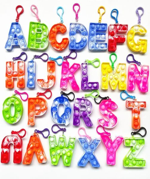 Popper éducatif 26 lettres Push Bubble Numbers Shape Simple Popping Math Alphabet Set Ting Ting Toy Stress Relove8758431