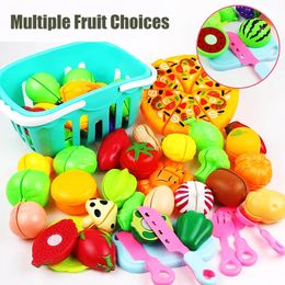 Jouet éducatif en plastique de cuisine ensemble de jouets coupés fruits et légumes de nourriture pour la maison