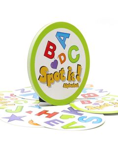 Jouet éducatif spot it alphabet 30 cartes sans boîte en métal pour le plaisir en famille papier importé Dobble it jeu de société jeux de cartes 3593299