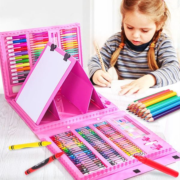 Jouets éducatifs 42208 pièces enfants Art ensemble peinture aquarelle Crayon Crayon stylo à eau Doodle planche à dessin Kit enfants cadeau 240124