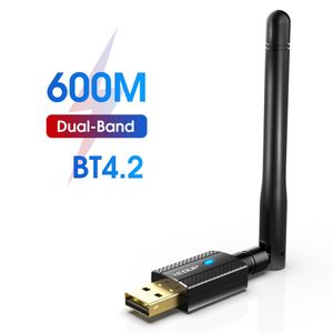 EDUP 600M USB WIFI Bluetooth 4.2 Adaptador Banda dual 2.4Ghz / 5Ghz Receptor de tarjeta de red inalámbrica Wi-Fi AC1661