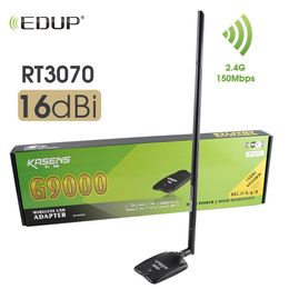 EDUP USB WiFi Adapter High Power Ralink3070L 6000mW Lange Afstand Wi-Fi Ontvangen 2 4Ghz 18dBi Antenneb USB netwerk card201H