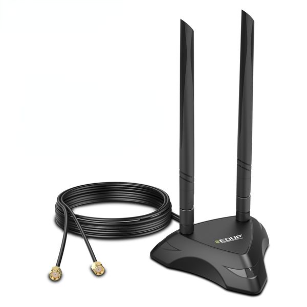 Tarjeta de red Wifi Booster, antenas extendidas de alta ganancia con Cable para Intel WiFi PCIE, tarjeta de red de escritorio, adaptador Wifi/enrutador/AP