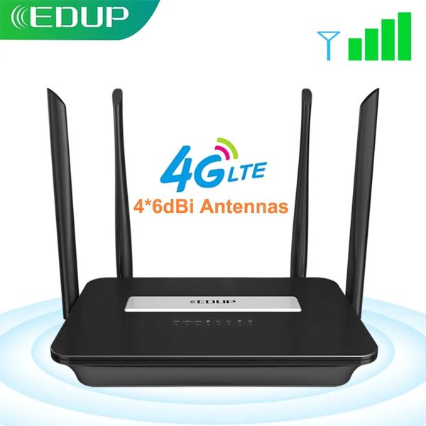 Routeur WiFi EDUP 4G LTE 300Ms Home spot RJ45 WAN LAN Modem 3G4G sans fil CPE avec emplacement pour carte SIM 240113