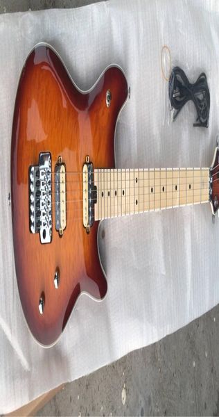 Edward Van Halen Gang Musicman Ernie Ball Axis Brown Sunburst acolchado Guitarra Electric Guitar Maple Floyd Rose Tremolo L8258104