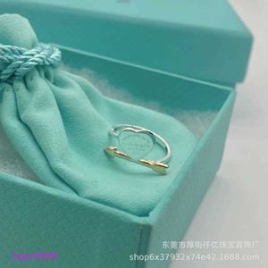 Eeix Designer Tiffanset Band Rings Thome S925 Argent Sterling Haute Édition Lovetrunk Simple Bague Polyvalente Petite Flèche D'amour De Mode Fraîche