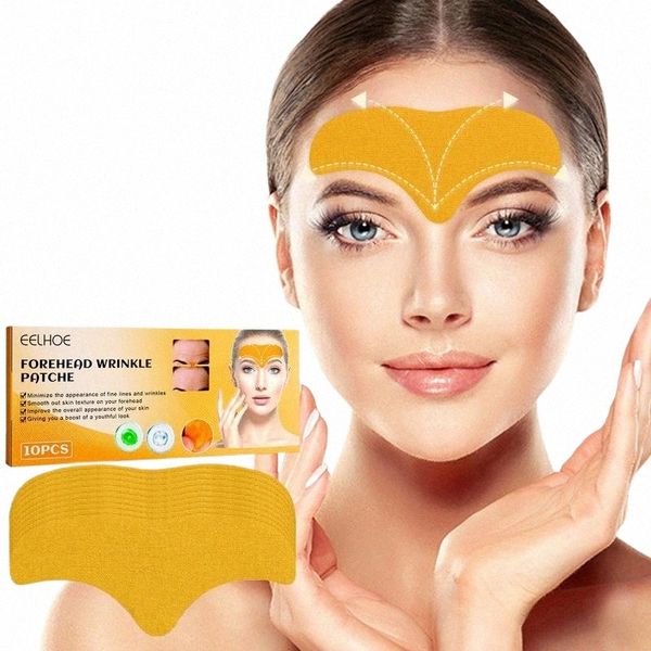 Eelhoe Anti-rides Front Line Removal Gel Patch Masque raffermissant Lignes de froncement Visage Soins de la peau Autocollants Anti-âge Collagène Naturel g8x0 #