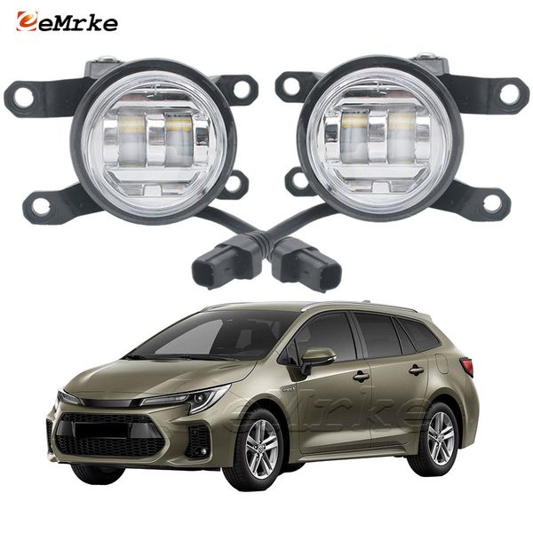 EEMRKE Conjunto de luces antiniebla LED para automóvil para Suzuki Swace 2020 2021 2022 2023 Lámpara antiniebla para parachoques delantero con lente de conducción DRL 30W 12V blanco o amarillo