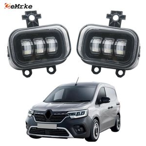 EEMRKE Luces antiniebla LED para coche DRL PTF para Renault Kangoo III MK3 2021 2022 2023 Conjunto de lámpara antiniebla para parachoques delantero con lente de conducción 40W 12V blanco o amarillo