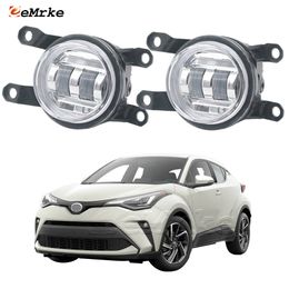 EEMRKE Led-mistrijlichten voor Toyota C-HR 1e generatie Facelift 2019 2020 2021 2022 2023 Auto-mistlamp voor met lens DRL 30W 12V wit of geel