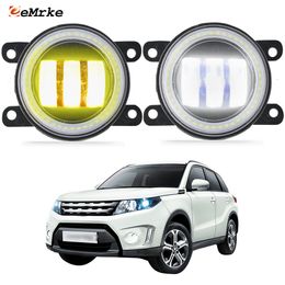 EEMRKE Led-mistlampmontage 30W / 40W voor Suzuki Vitara Escudo 4 LY 2016-2021 met heldere lens Angel Eyes DRL voorbumper dagrijverlichting 12V auto-accessoires