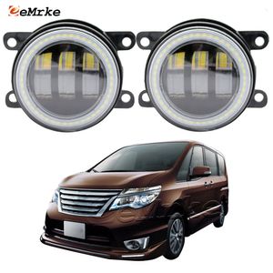 EEMRKE Led-mistlampenmontage 30W / 40W voor Nissan Serena Highway Star Facelift 2014 2015 2016 2017 met heldere lens Angel Eyes DRL Auto-dagrijverlichting 12V mistlamp