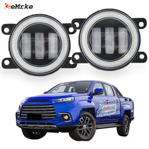 EEMRKE Ensemble de phares antibrouillard LED 30 W/40 W pour JMC Vigus Pro 2020 2021 2022 avec lentille transparente Angel Eyes DRL Feux de jour 12 V PTF Accessoires de voiture