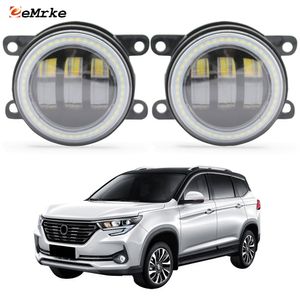 Eemrke LED Fog Lights Assembly 30W / 40W pour Dongfeng T5 2019 2020 2021 2022 2023 AVEC CARINT LENS + ANGELES EYES DRL Daytime Film Lights 12V PTF ACCESSOIRES DE CAR