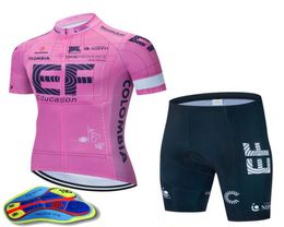 EF Education Primer equipo Ciclismo Mangas cortas jersey 19D Gel Acolchado Conjuntos de pantalones cortos Bicicleta de carreras Maillot Ciclismo MTB Ropa de bicicleta S9434631