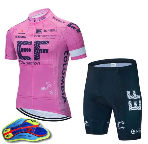EF Education First Team Cycling Sleeves Jersey 19d Gel Shorts rembourrés Sets Racing Bicycle Maillot Ciclismo Mtb Bike Clothes S8956578