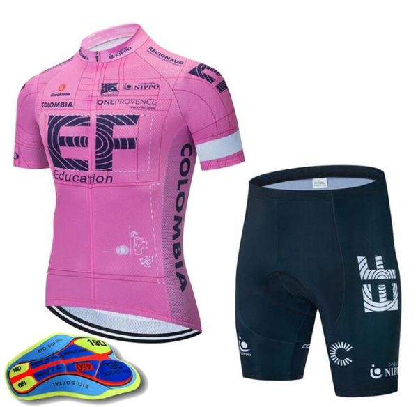 EF Education First Team Cycling Sleeves Jersey 19d Gel Shorts rembourrés Sets Racing Bicycle Maillot Ciclismo Mtb Bike Clothes S4860778