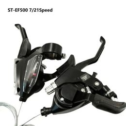 EF500 MTB Bike Derilleurs 21 Speed ​​Speach Switch Bicycle Shifter Levers Brake with Shift Cable Cycling Disc Handle pour Trekki 231221