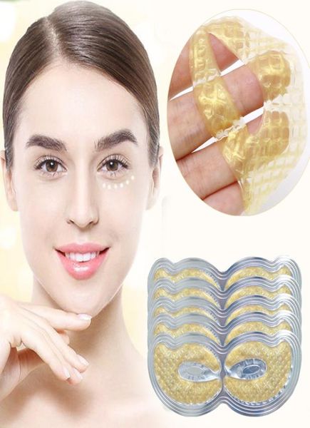 Efero 24k Gold Crystal Collagen Eye Mask Masques hydratants pour les yeux Colageno Gel Eye Pads DHL 3829636