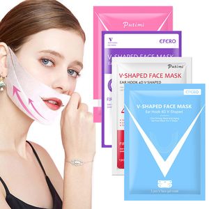 EFERO Dubbele V-vormige 4D gezichtsmasker Hydraterende Lifting Kin Nek Gezicht V Vorm Lifting Masker Masker Om Slanke Stevige Huidverzorging 10 stks